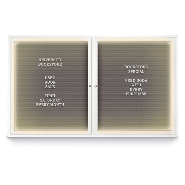 Indoor Enclosed Combo Board, 42"x32", Black Frame/Black & Pearl
